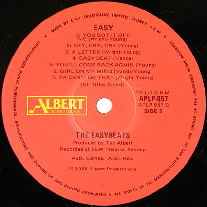 The Easybeats - Easy | Albert Productions (APLP.057) - 4 The Easybeats - Easy | Albert Productions (APLP.057) - 4