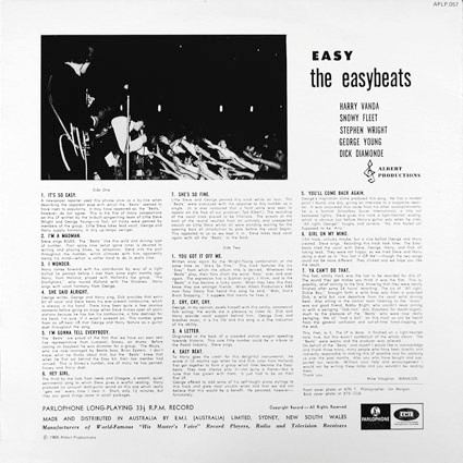 The Easybeats - Easy | Albert Productions (APLP.057) - 2 The Easybeats - Easy | Albert Productions (APLP.057) - 2