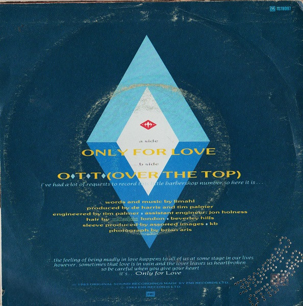 Limahl - Only For Love | EMI (06 1078097) - 2