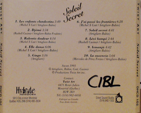 Twist Art - Soleil Secret | Hybride Disques (DHCD 102) - 4 Twist Art - Soleil Secret | Hybride Disques (DHCD 102) - 4