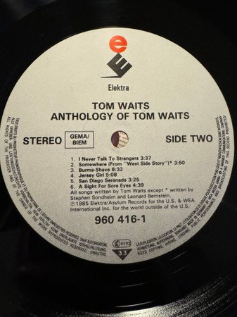 Tom Waits - Anthology Of Tom Waits | Asylum Records (960 416-1) - 3 Tom Waits - Anthology Of Tom Waits | Asylum Records (960 416-1) - 3