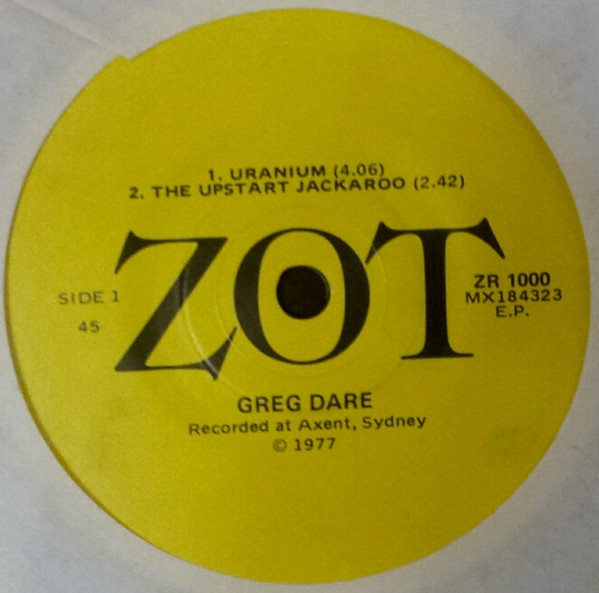 Greg Dare - Greg Dare's 1st EP | Zot (ZR 1000)