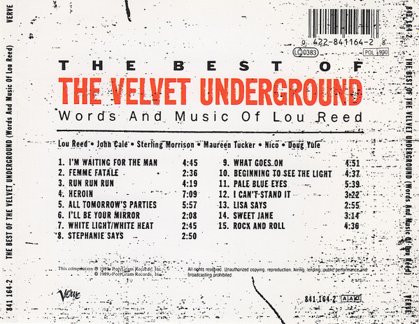 The Velvet Underground - The Best Of The Velvet Underground (Words And Music Of Lou Reed) | Verve Records (841 164-2) - 3