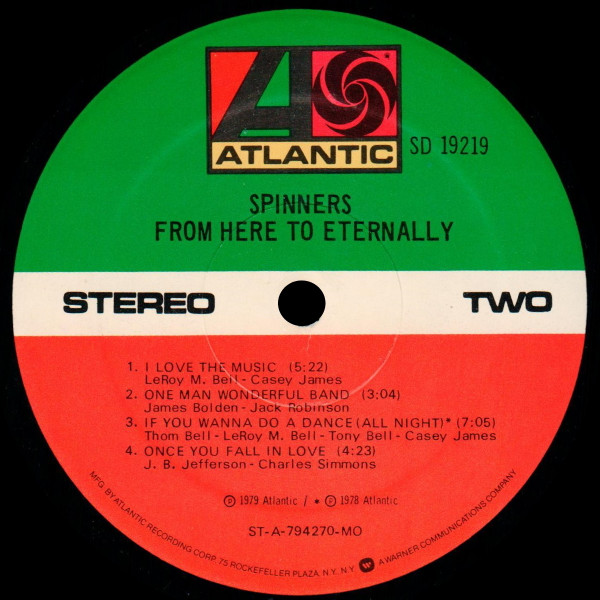 Spinners - From Here To Eternally | Atlantic (SD 19219) - 4 Spinners - From Here To Eternally | Atlantic (SD 19219) - 4
