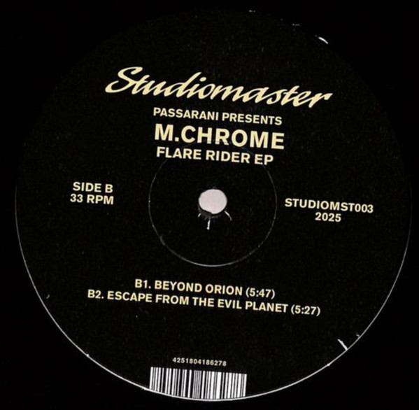 Marco Passarani Presents M-Chrome - Flare Rider EP | Studiomaster (STUDIOMST003) - 2 Marco Passarani Presents M-Chrome - Flare Rider EP | Studiomaster (STUDIOMST003) - 2
