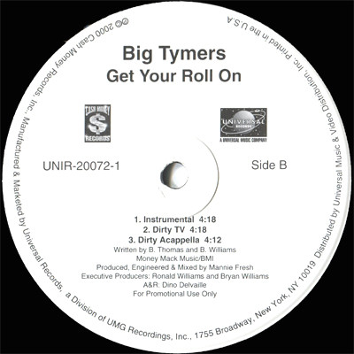 Big Tymers - Get Your Roll On | Cash Money Records (UNIR-20072-1) - 2