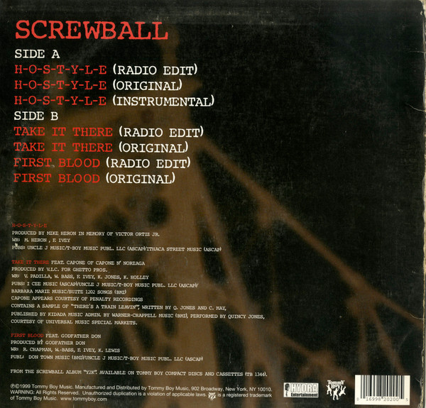 Screwball - H-O-S-T-Y-L-E | Tommy Boy (TB 2020) - 2