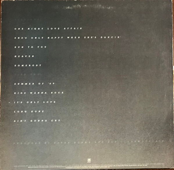 Bryan Adams - Reckless | A&M Records (SP-5013) - 2 Bryan Adams - Reckless | A&M Records (SP-5013) - 2