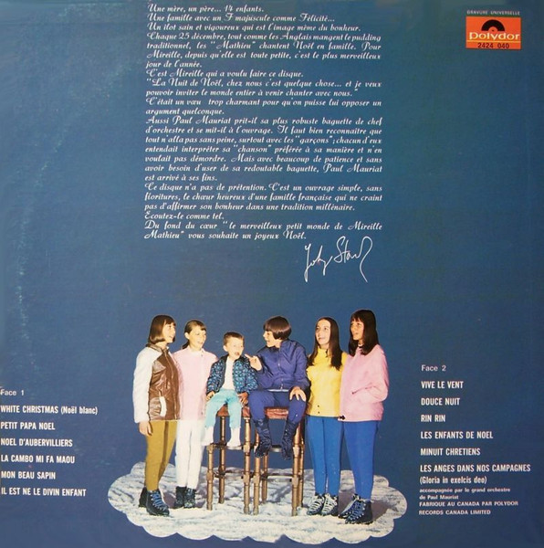 Mireille Mathieu - Le Merveilleux Petit Monde De Mireille Mathieu Chante Noel | Polydor (2424 040) - 4 Mireille Mathieu - Le Merveilleux Petit Monde De Mireille Mathieu Chante Noel | Polydor (2424 040) - 4