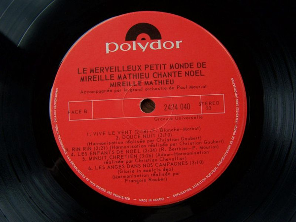 Mireille Mathieu - Le Merveilleux Petit Monde De Mireille Mathieu Chante Noel | Polydor (2424 040) - 3 Mireille Mathieu - Le Merveilleux Petit Monde De Mireille Mathieu Chante Noel | Polydor (2424 040) - 3