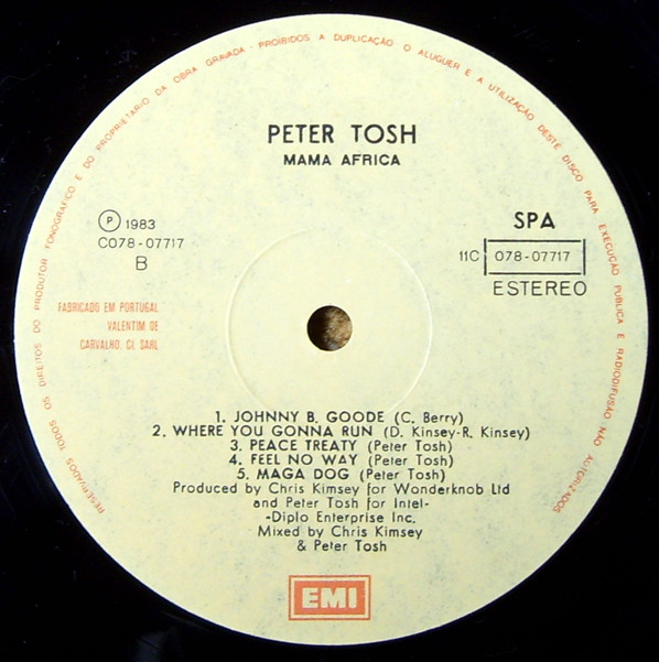 Peter Tosh - Mama Africa | EMI (11C 080-07717) - 3 Peter Tosh - Mama Africa | EMI (11C 080-07717) - 3
