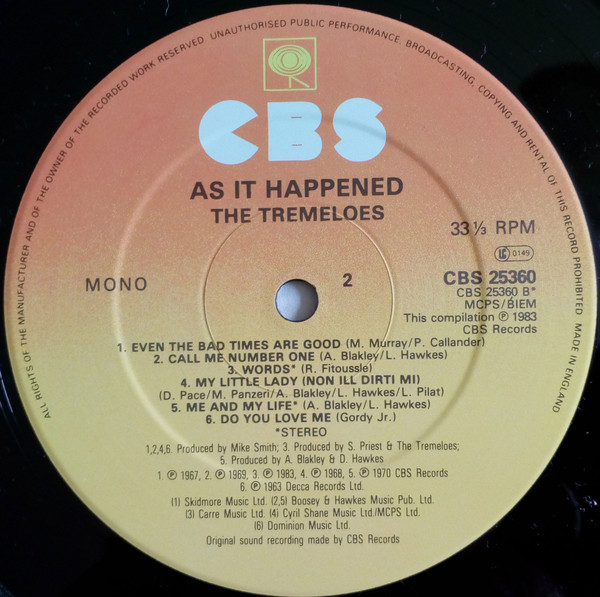The Tremeloes - As It Happened | CBS (25360) - 4 The Tremeloes - As It Happened | CBS (25360) - 4