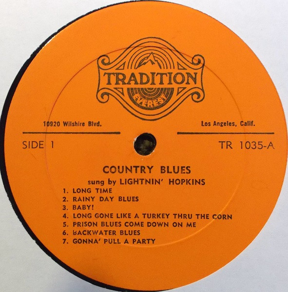 Lightnin' Hopkins - Country Blues | Tradition Everest (TLP 1035) - 2 Lightnin' Hopkins - Country Blues | Tradition Everest (TLP 1035) - 2