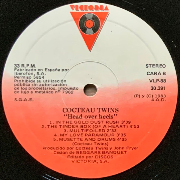 Cocteau Twins - Head Over Heels | Victoria (VLP-88) - 3