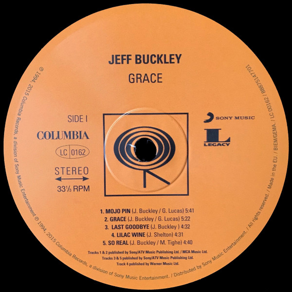 Jeff Buckley - Grace | Legacy (88875147701) - 2