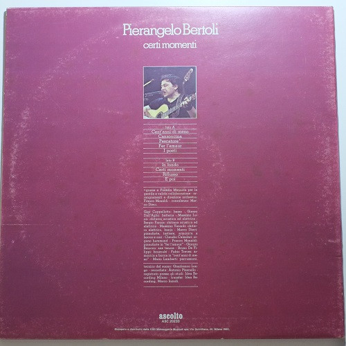 Pierangelo Bertoli - Certi Momenti | Ascolto (ASC 20233) - 4 Pierangelo Bertoli - Certi Momenti | Ascolto (ASC 20233) - 4