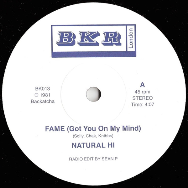 Natural Hi - Fame | Backatcha Records (BK013) - 2