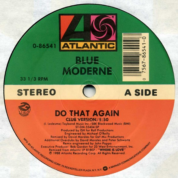 Blue Moderne - Do That Again | Atlantic (0-86541) - main