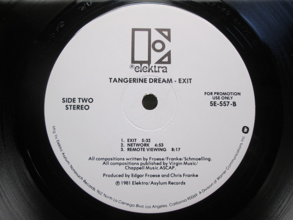 Tangerine Dream - Exit | Elektra (5E-557) - 3 Tangerine Dream - Exit | Elektra (5E-557) - 3