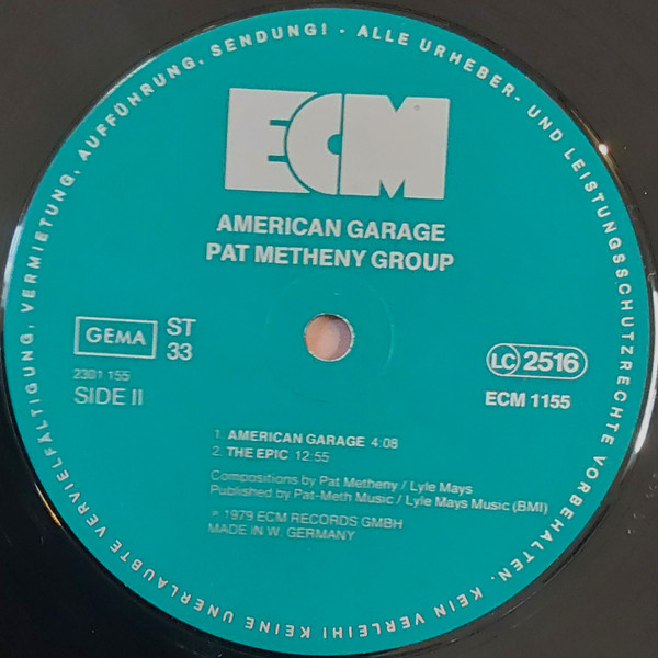 Pat Metheny Group - American Garage | ECM Records (ECM 1155) - 2 Pat Metheny Group - American Garage | ECM Records (ECM 1155) - 2