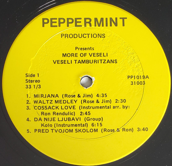 Veseli Tamburitzans Featuring Rose Husnick - More Of Veseli | Peppermint Productions (PP-1019) - 3