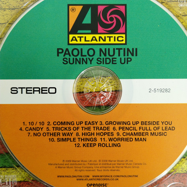 Paolo Nutini - Sunny Side Up [CD] | Atlantic (2-519282) - 2