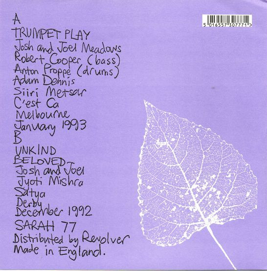 The Sugargliders - Trumpet Play | Sarah Records (SARAH 77) - 2