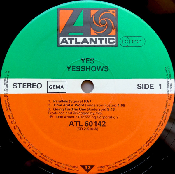 Yes - Yesshows | Atlantic (ATL 60 142) - 4