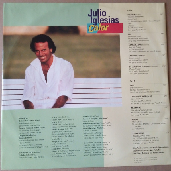 Julio Iglesias - Calor | CBS/Sony (COL 471601 1) - 3