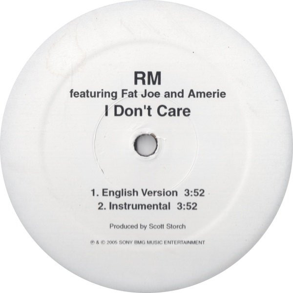 Ricky Martin Featuring Fat Joe And Amerie - I Don't Care | Sony BMG Music Entertainment (XSS 59752)