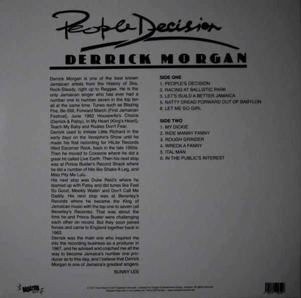 Derrick Morgan - People Decision | Radiation Roots (RR00306) - 2 Derrick Morgan - People Decision | Radiation Roots (RR00306) - 2