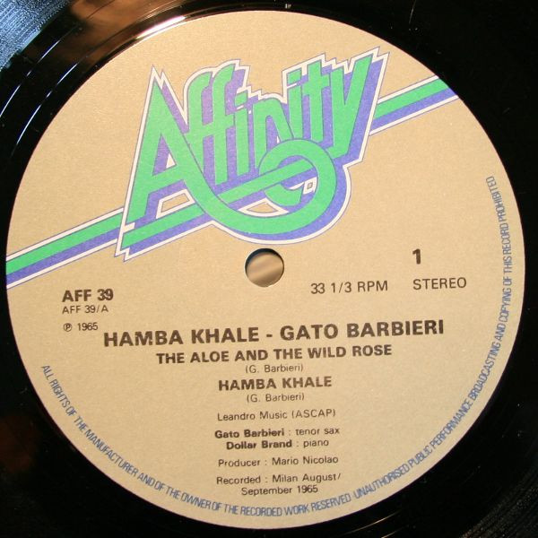 Gato Barbieri / Dollar Brand - Hamba Khale | Affinity (AFF 39) - 2 Gato Barbieri / Dollar Brand - Hamba Khale | Affinity (AFF 39) - 2