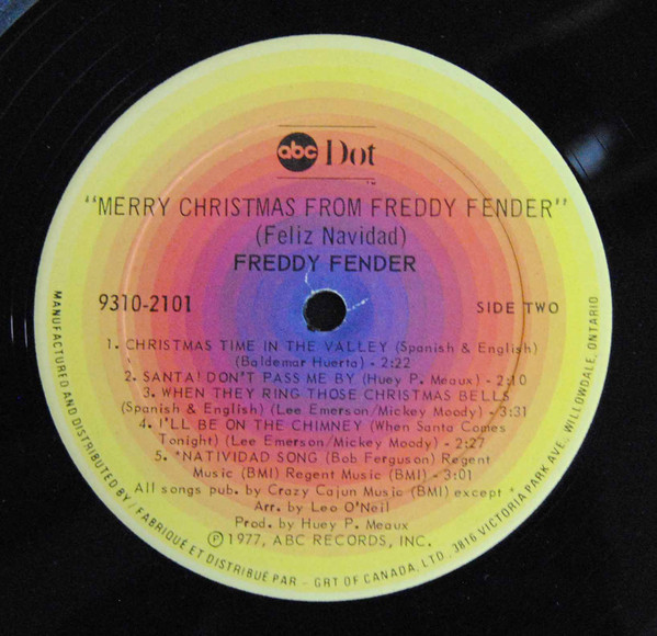 Freddy Fender - Merry Christmas Feliz Navidad From [Vinyl] | ABC Dot (9310-2101) - 4