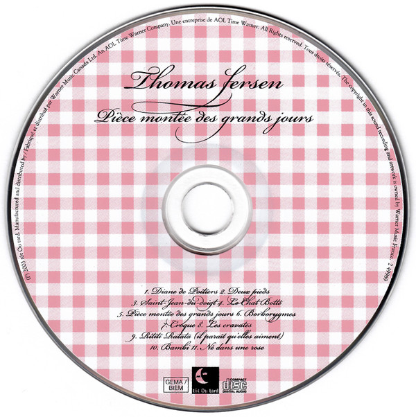 Thomas Fersen - Pièce Montée Des Grands Jours [CD] | Tôt Ou Tard (2 49969) - 3