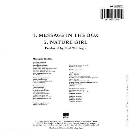World Party - Message In The Box | Ensign (06 3235157) - 2