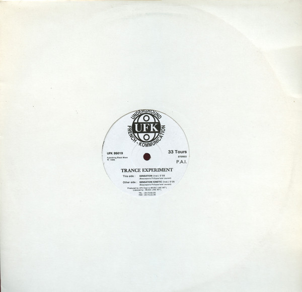 Trance Experiment - Sensation | Underground French-Kommunication (UFK 95019) - 3
