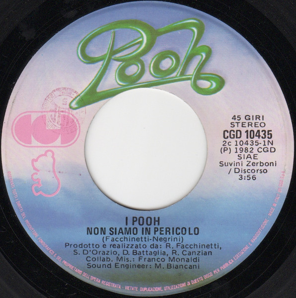 Pooh - Non Siamo In Pericolo | CGD (CGD 10435) - 3