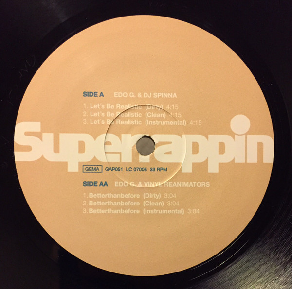 Ed O.G - Let's Be Realistic / Betterthanbefore | Groove Attack Productions (GAP 051) - 2