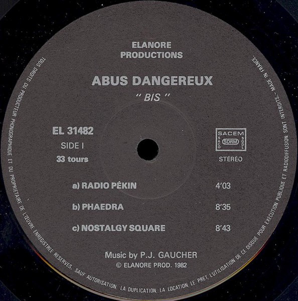 Abus Dangereux - Bis | Elanore Productions (EL 31482) - 3 Abus Dangereux - Bis | Elanore Productions (EL 31482) - 3