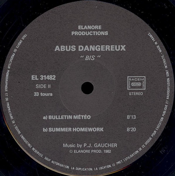 Abus Dangereux - Bis | Elanore Productions (EL 31482) - 4 Abus Dangereux - Bis | Elanore Productions (EL 31482) - 4