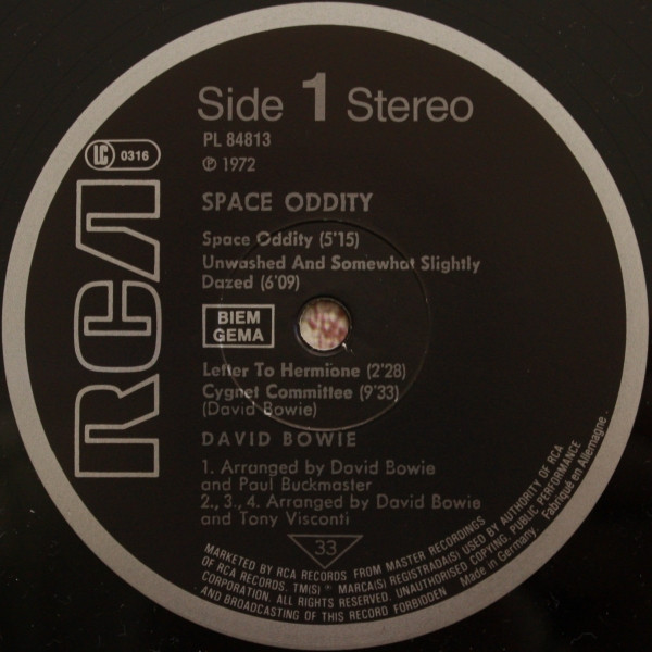 David Bowie - Space Oddity | RCA (PL 84813) - 3