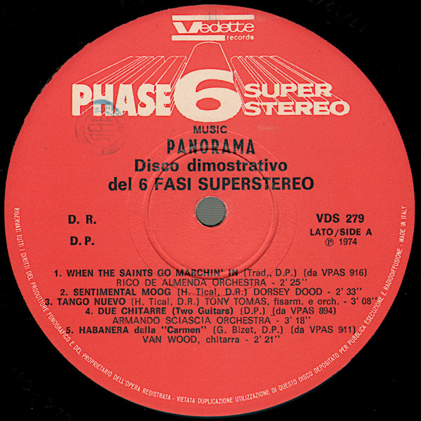 Various - Music Panorama | Vedette Records (VDS 279)