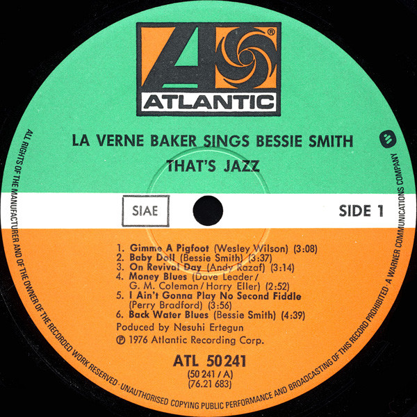 LaVern Baker - Sings Bessie Smith | Atlantic (ATL 50 241) - 2 LaVern Baker - Sings Bessie Smith | Atlantic (ATL 50 241) - 2