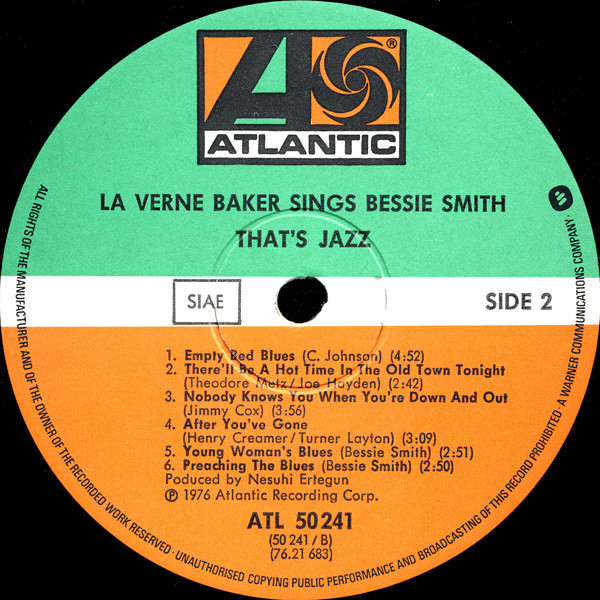 LaVern Baker - Sings Bessie Smith | Atlantic (ATL 50 241) - 3 LaVern Baker - Sings Bessie Smith | Atlantic (ATL 50 241) - 3