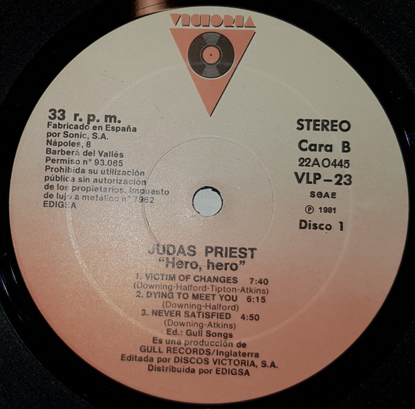 Judas Priest - Hero, Hero | Victoria (VLP-23) - 4 Judas Priest - Hero, Hero | Victoria (VLP-23) - 4