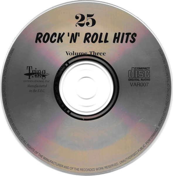 Various - 25 Rock 'n' Roll Hits Volume Three | Tring International PLC (VAR007) - 3