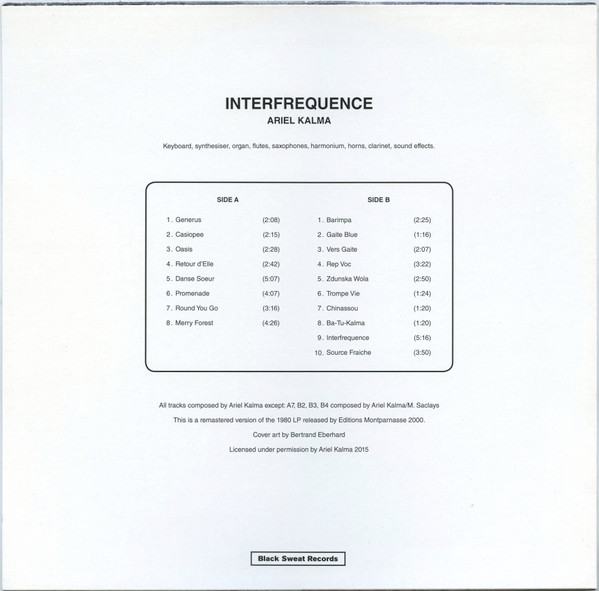 Ariel Kalma - Interfrequence | Black Sweat Records (BS024) - 2 Ariel Kalma - Interfrequence | Black Sweat Records (BS024) - 2
