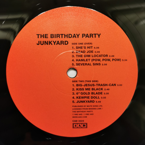 The Birthday Party - Junkyard | 4AD (CAD 3223) - 4