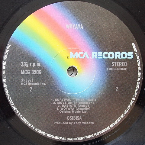 Osibisa - Woyaya | MCA Records (MCG 3506) - 4