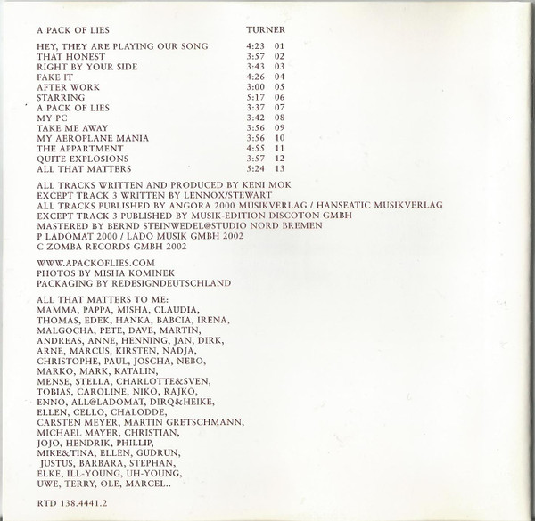 Turner - A Pack Of Lies | Ladomat 2000 (2142-2) - 2